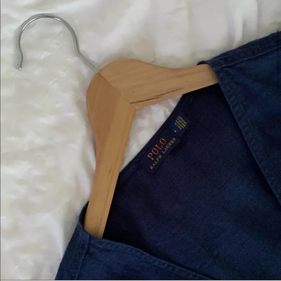 New Ralph Lauren Linen Maxi Navy Long Dress - Picture 6 of 16